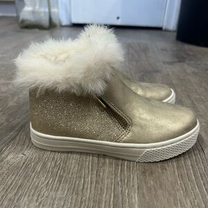 Children’s Place Low Rise Gold Shimmer Toddler Boots